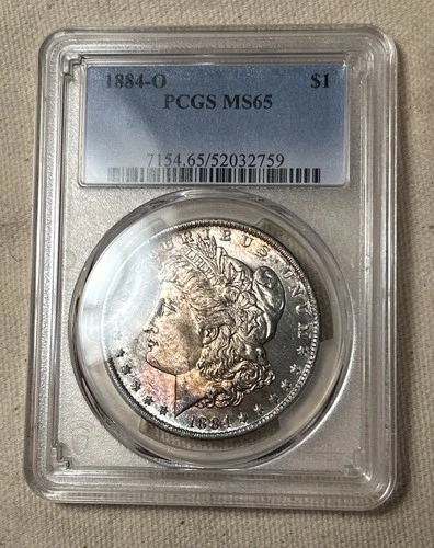1884 O Toned Morgan PCGS MS65 Exceptional