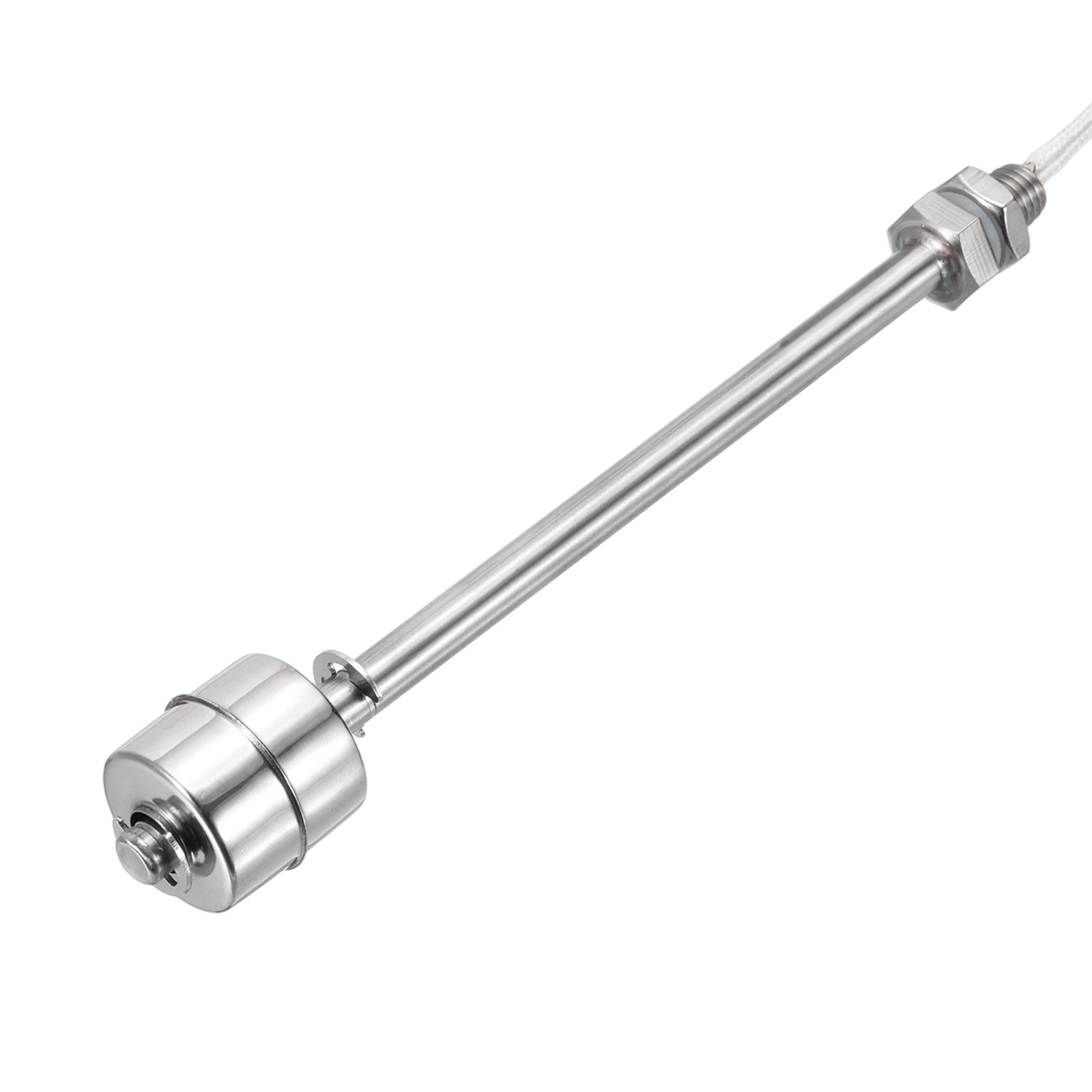 Steel Float Switch 100mm Rod 220V 0.5A Vertical Single Tank Liquid Level Sensor