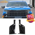 Front Bumper Corner Side Cover Accessories For Chevy Silverado 1500 2019+ Black