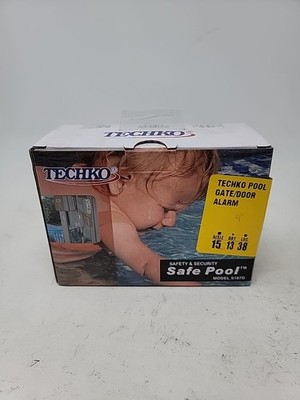 Techko S187D Safe Pool Area Entry Alarm Security Detector Gray Battery Powered
