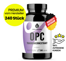 KRÄUTERLAND Traubenkernextrakt OPC Kapsel 240 Stück französische Weintrauben