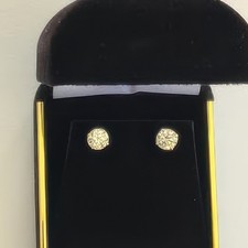 Diamond Stud Earrings in 14K Gold 1.00 ctw La...