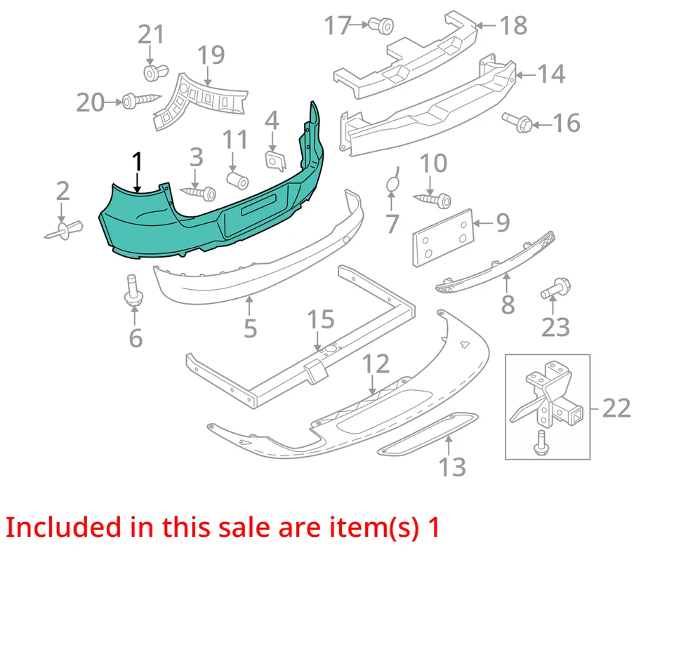 Conjunto completo de parachoques trasero negro OEM GRADO A para VW TIGUAN 2012-2016 Foto 4 de 4