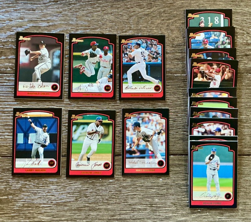 2003 Bowman GOLD Baseball 18 Card Starter Set Lot (HOFers, Stars, Etc)!