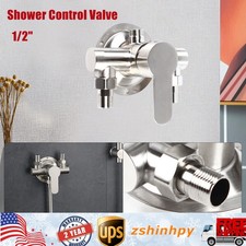 Shower Mixer Valve 1/2" Exposed Wall Mounted Faucet Bathroom Stainless Steel