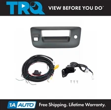 TRQ Rear View Camera Add On Kit w/ Wiring Harness & Tailgate Handle Bezel New