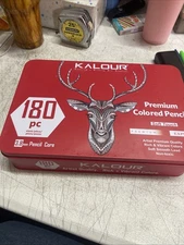 180 Kalour colored pencils in metal case