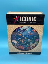 Iconic Puzzles Sea Animals 200 Pieces Wooden Jigsaw Puzzle Brand New Sealed