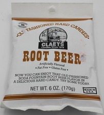 Claeys Made in USA Root Beer Old Fashioned Hard Candy 6 oz Bag Fat Free