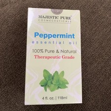 Majestic Pure PEPPERMINT Essential Oil with Glass Dropper - 4 Fl Oz