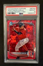 Jhostynxon Garcia PSA 10 2025 Bowman Sapphire 2/5 Chrome Prospects Red #BCP-43