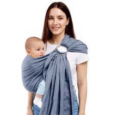 Baby Ring Sling Wrap, Lightweight Baby Carrier Sling Sling, Cotton Baby Wraps...