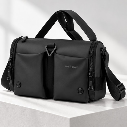 Lightweight Crossbody Messenger Shoulder Bag Multiple Pocket Adjustable Strap