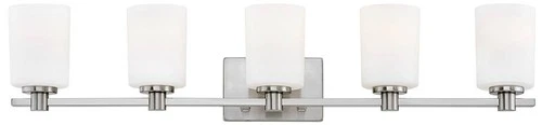 Hinkley Karlie 35 1/2"W Brushed Nickel 5-Light Bath Light - Picture 2 of 10