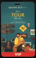 2019 Quinn XCII Concert VIP Laminate Pass From Tour With Love