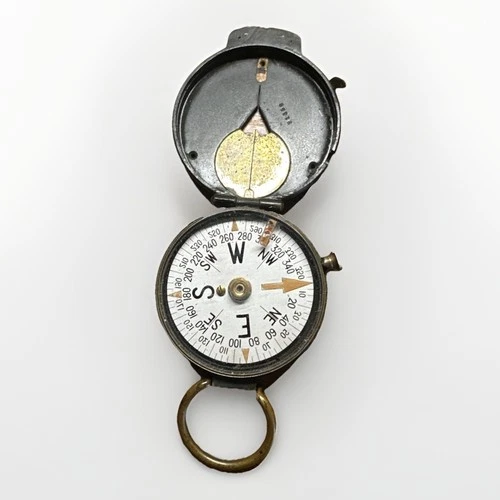 WW1 Cruchon Emons Berne US Engineer Corps Brass Military Field Compass Antique