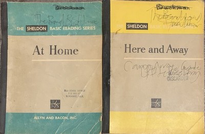 Lot Of 2: The Sheldon Basic Reading Series Books Set Home & Away 1957 ACCEPTABLE