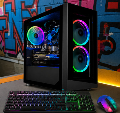 Custom ARGB Gaming PC Desktop R5 5500 32GB RAM 1TB SSD RTX 5060 Win11 Streaming