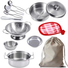 Rupnoflbui Kids Pretend Play Kitchen Toys,Mini Cooking Set Accessories with