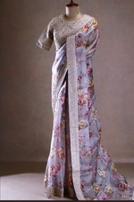 Saree Party Indian Wear Sari Designer Bollywood Blouse Wedding Ethnic Pakistani