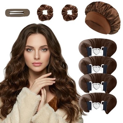 Heatless Curls Overnight Hair Curlers Set   4PCS Jumbo Velvet Rollers with Sh...