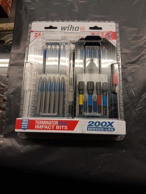 Wiha Tools 76821 TerminatorBlue Impact Bit Set with Nut Setters & Adapter