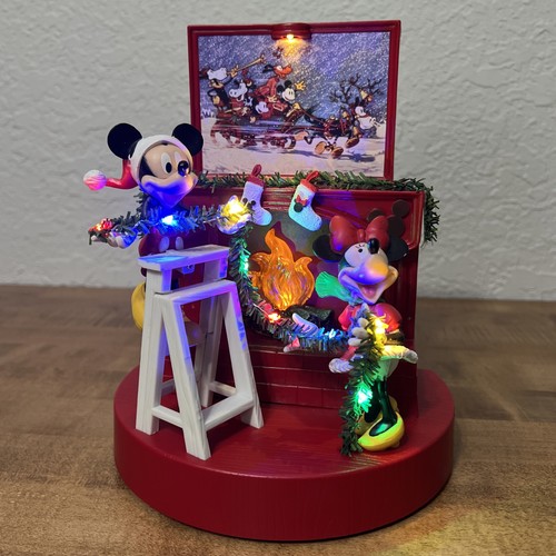 Disney Ruz Animato Topolino e Minnie Illuminato Musicale Camino Natale - Foto 11 di 16