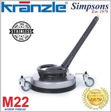 Kranzle UFO Round Cleaner 350mm. Stainless Steel  M22 thread inlet 41861