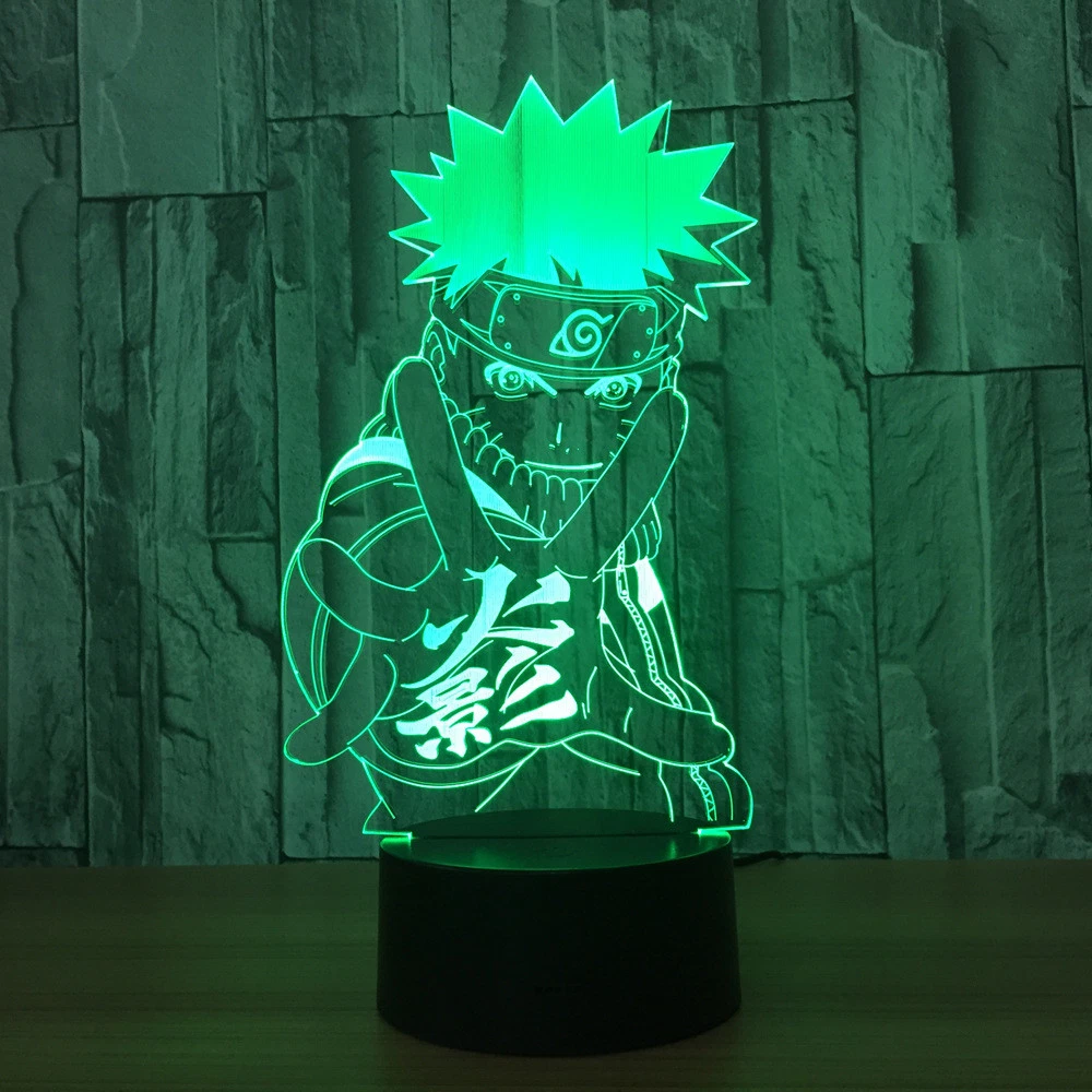 Naruto Shippuden Hokage 3D Acrylic LED 7 Colour Night Light Touch