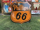 Antique Vintage Old Style Phillips 66 Gas Oil 39” Sign!