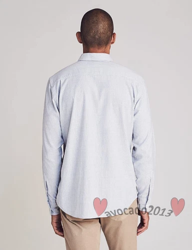 Brandneu Faherty klassisch gestreiftes Baumwoll-Lyocell Stretch Oxford Hemd 2024 - Bild 3 von 15