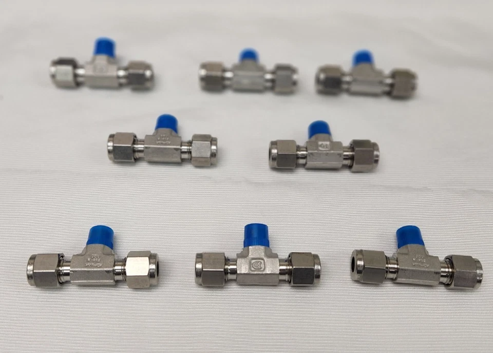 Hy-lok 316 SS 1/4" Compression Male Branch Tee 1/8" MNPT CBTM4-2N-S316 Qty 8 - Image 2 of 4