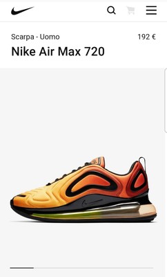 NIKE AIR MAX 720 - n.41 usate una sola volta arancioni ,senza scatola | eBay