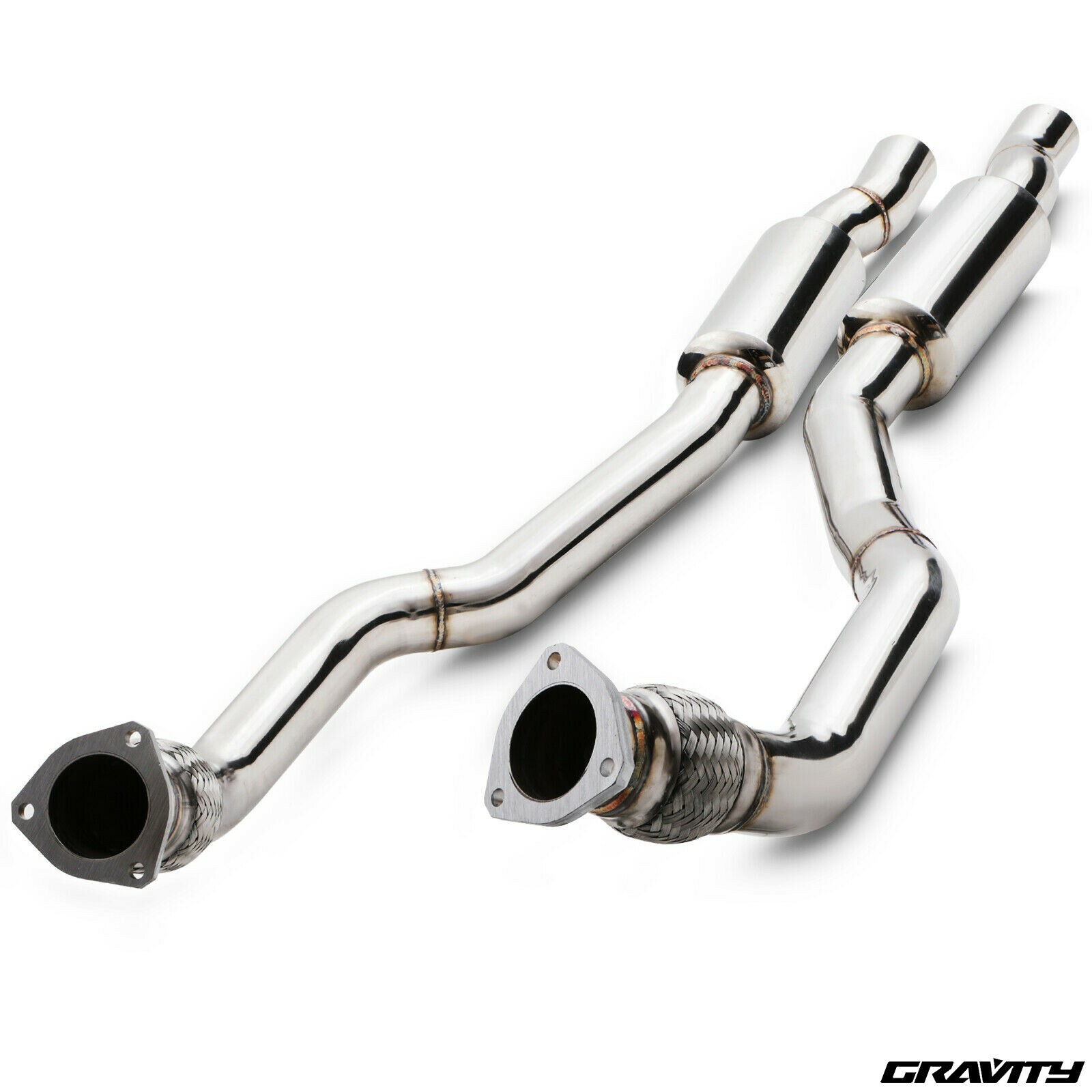 STAINLESS EXHAUST DECAT DE CAT DOWNPIPES FOR AUDI RS5 4.2 V8 QUATTRO