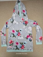 Women's gray Floral Pullover Hoodie