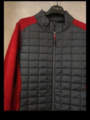 Steppjacke grau und rot