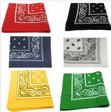 Pack of 3 X-Large Polyester Non Fading Paisley Bandanas 27 x 27 In - Party and