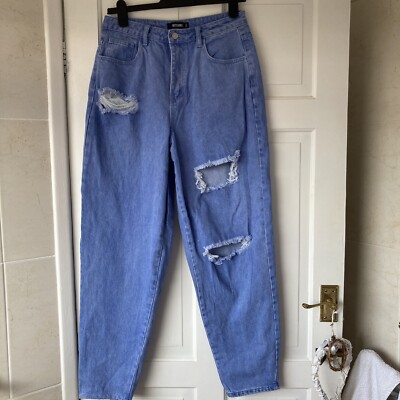 Ripped Jeans Missguided Jeans Sizing Blue Missguided High Rise Mom