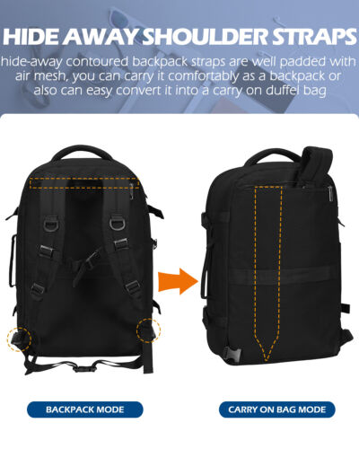 "Mochila de viaje 40L para hombre y mujer maleta aprobada en vuelo 20""" - Imagen 6 de 41