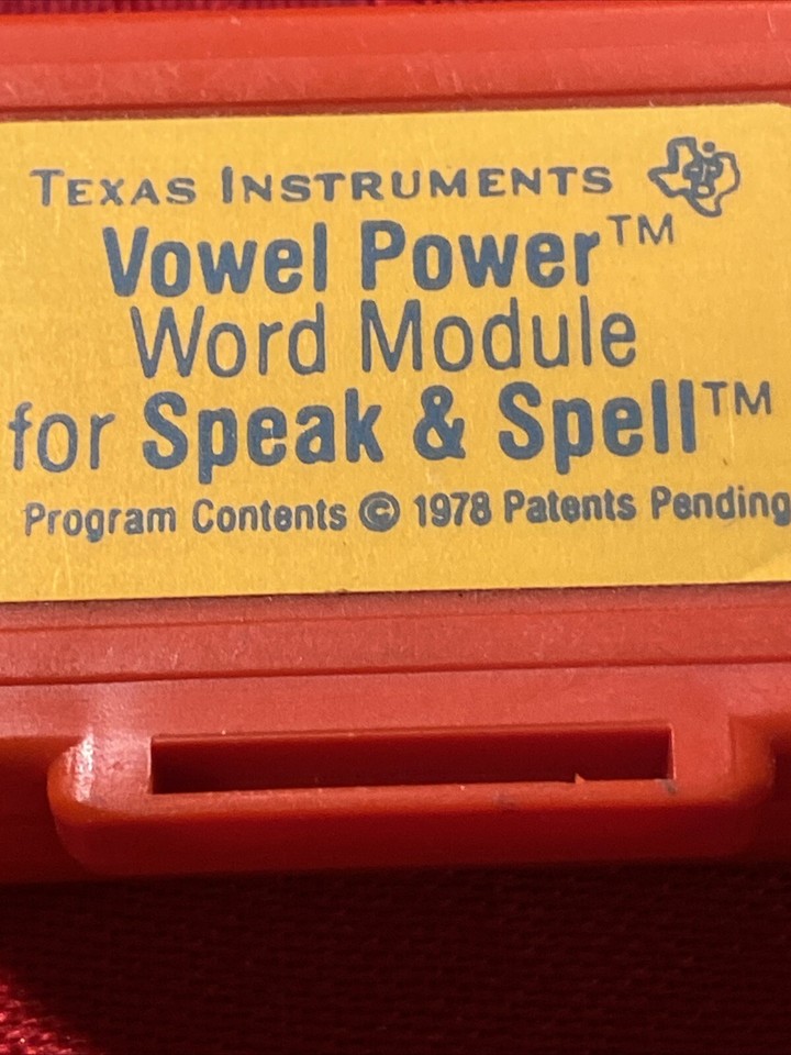 VTG 1979 Texas Instruments Speak & Spell Word Module cartridge BASIC