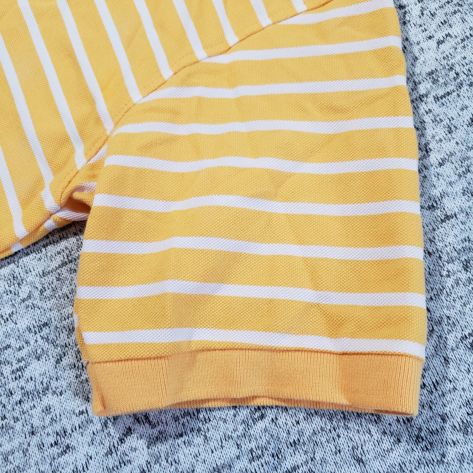 Vtg Lacoste Tag Size 6 Made in France Yellow Mens Polo Shirt Golf 100% Cotton thumbnail 6