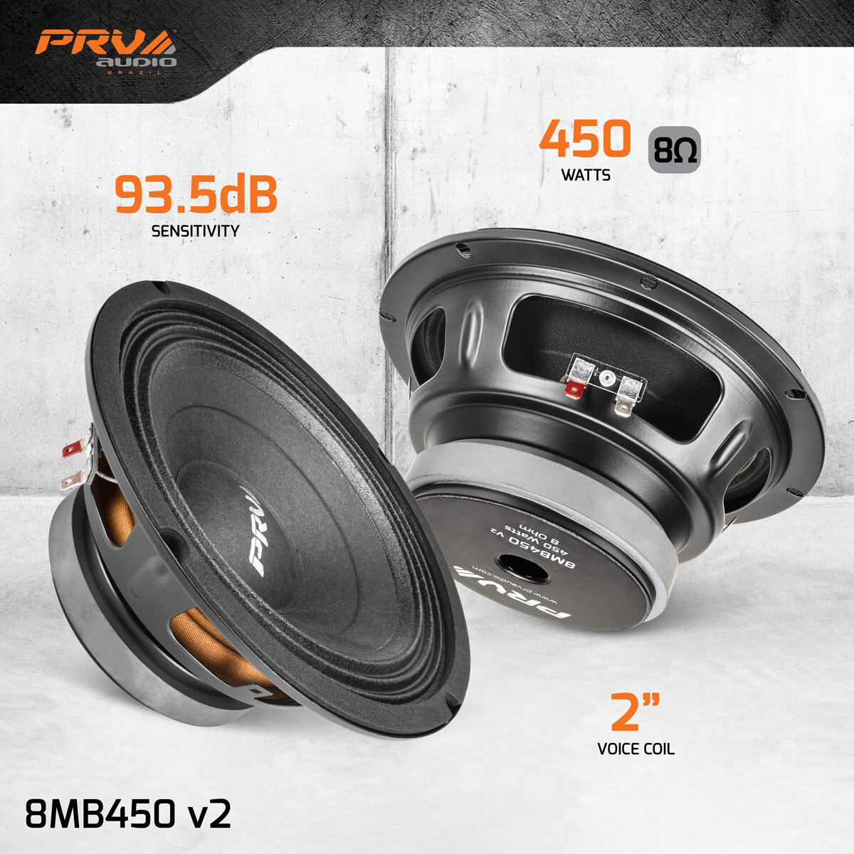 4x PRV Audio 8MB450 Midbass Car Audio 8