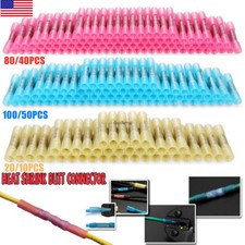 200/100x Assortment Heat Shrink Wire Connectors Electrical Crimp Seal Terminals