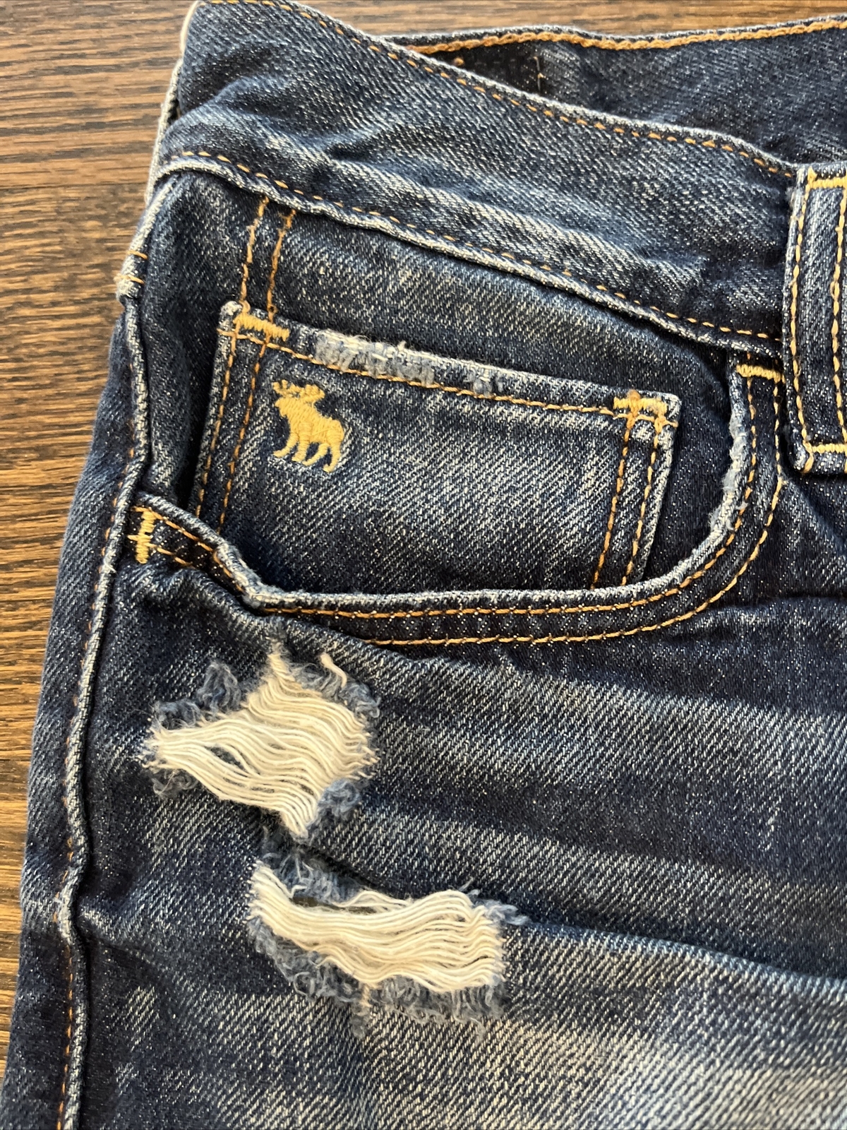 Abercrombie Kids Girls Midi Distressed Shorts 16 Jeans Denim Cutt Off - View 2