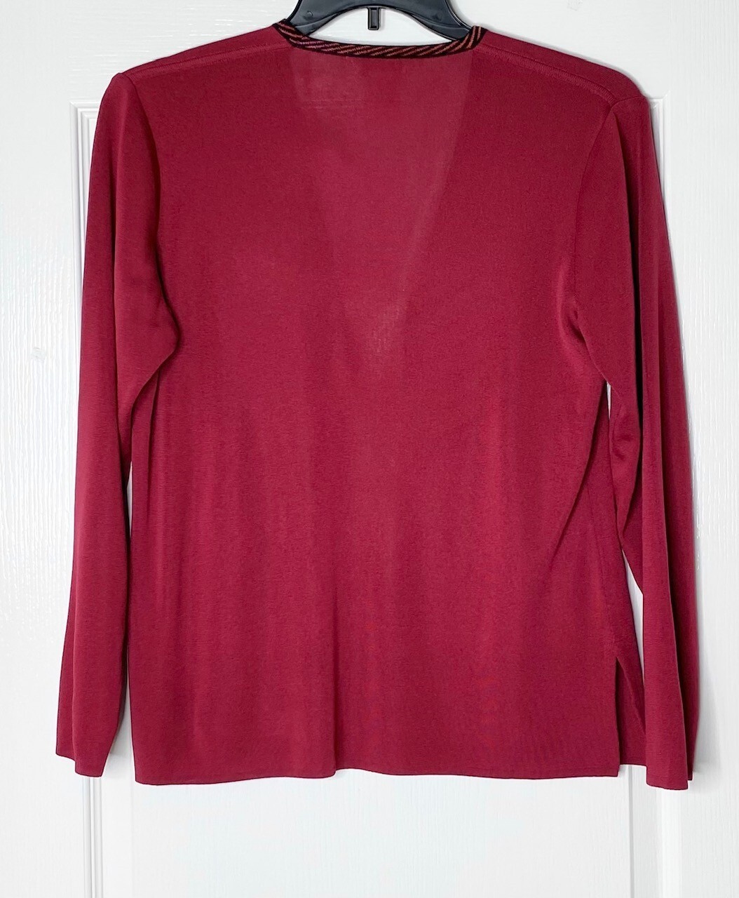 Exclusively Misook Red Stripe Patch Pockets Open … - image 2