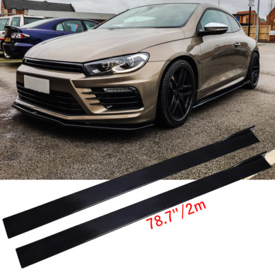 78.7''/2m Sideskirts Seitenschwerter Seitenschwerter Schwarz für VW Scirocco 3