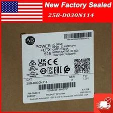 New Factory Sealed Allen-Bradley 25B-D030N114 PowerFlex 525 15kW 20Hp AC Drive