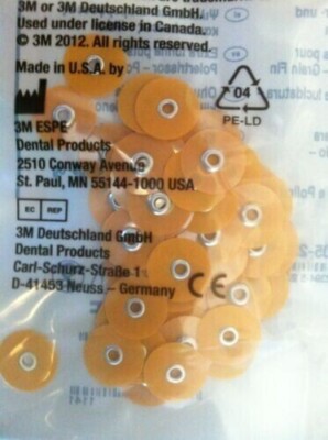 3M Sof-Lex soflex Discs Pack of 30 Orange Series 2382F Fine 1/2'' 12.7 mm Dental