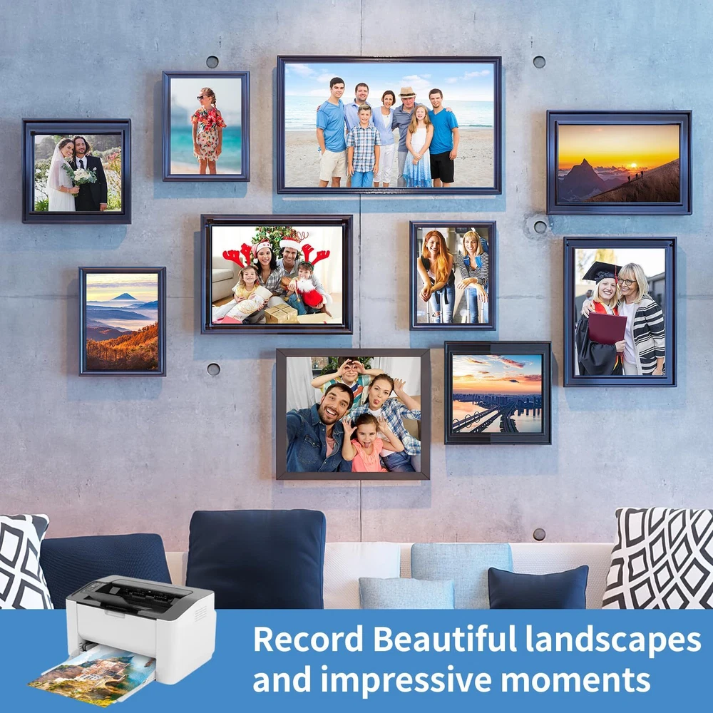 Premium Glossy Photo Paper 8.5x11 36 Sheets for Inkjet Printers Fast Drying