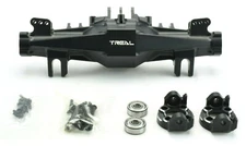 Treal Losi LMT Black 7075 Billet Aluminum Front Axle Housing W/ 5 Degree C Hubs